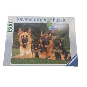 VTG NEW & SEALED Ravensburger 162215 German Shepherd 1500 Piece Jigsaw Puzzle